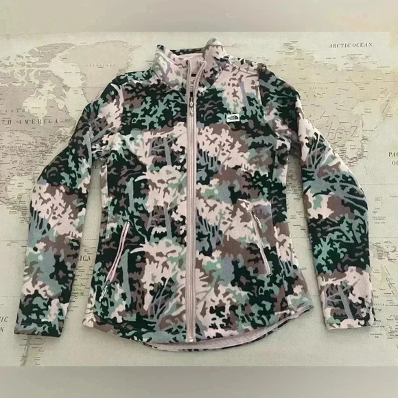 THE NORTH FACE PRINTED CRESCENT FULL-ZIP FLEECE Jacket Size Small - Picture 1 of 5